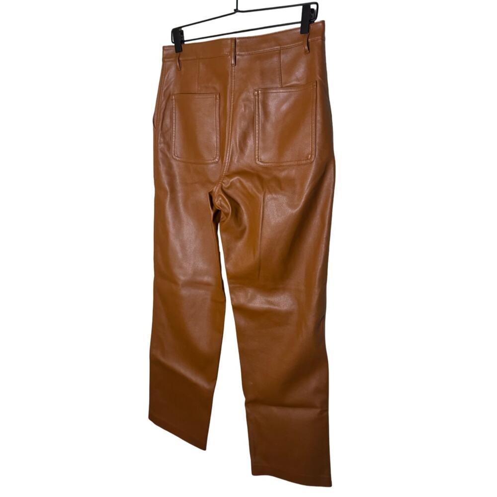 Aritzia Wilfred Free Lucy Pant Camel Vegan Leather Size 10 Neutral Capsule - Picture 6 of 9